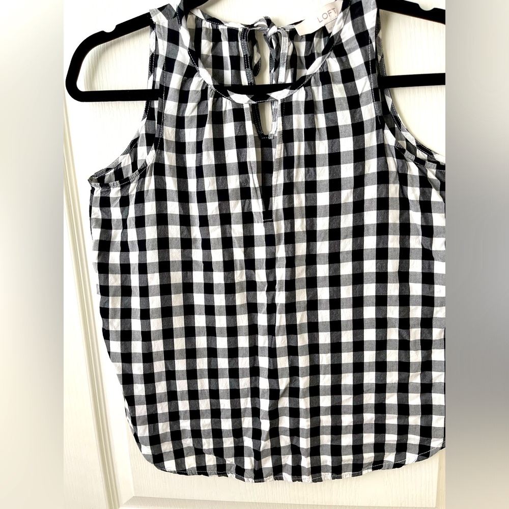 Loft checkered top